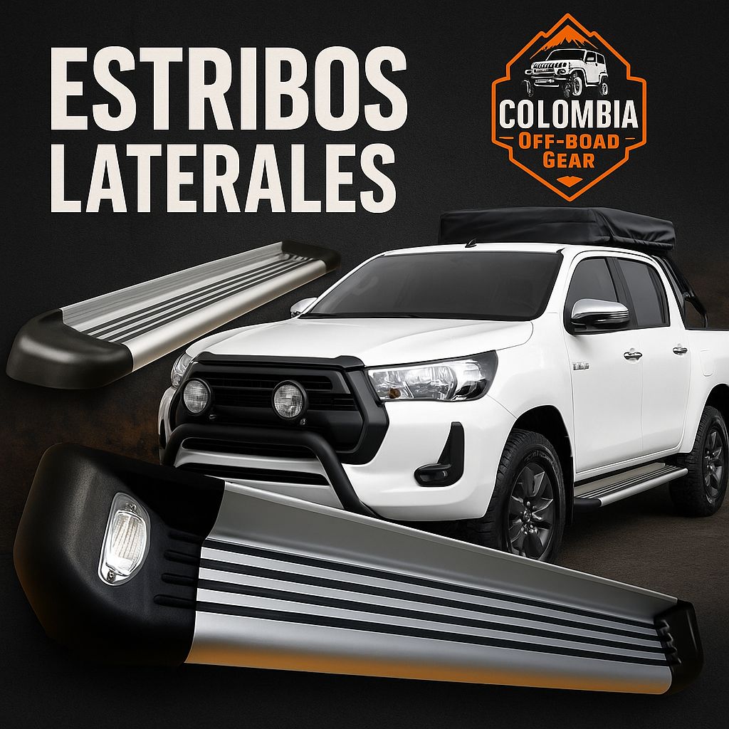 Estribo de Aluminio Universal – Ideal para D-Max, BT-50, Ford Ranger y más