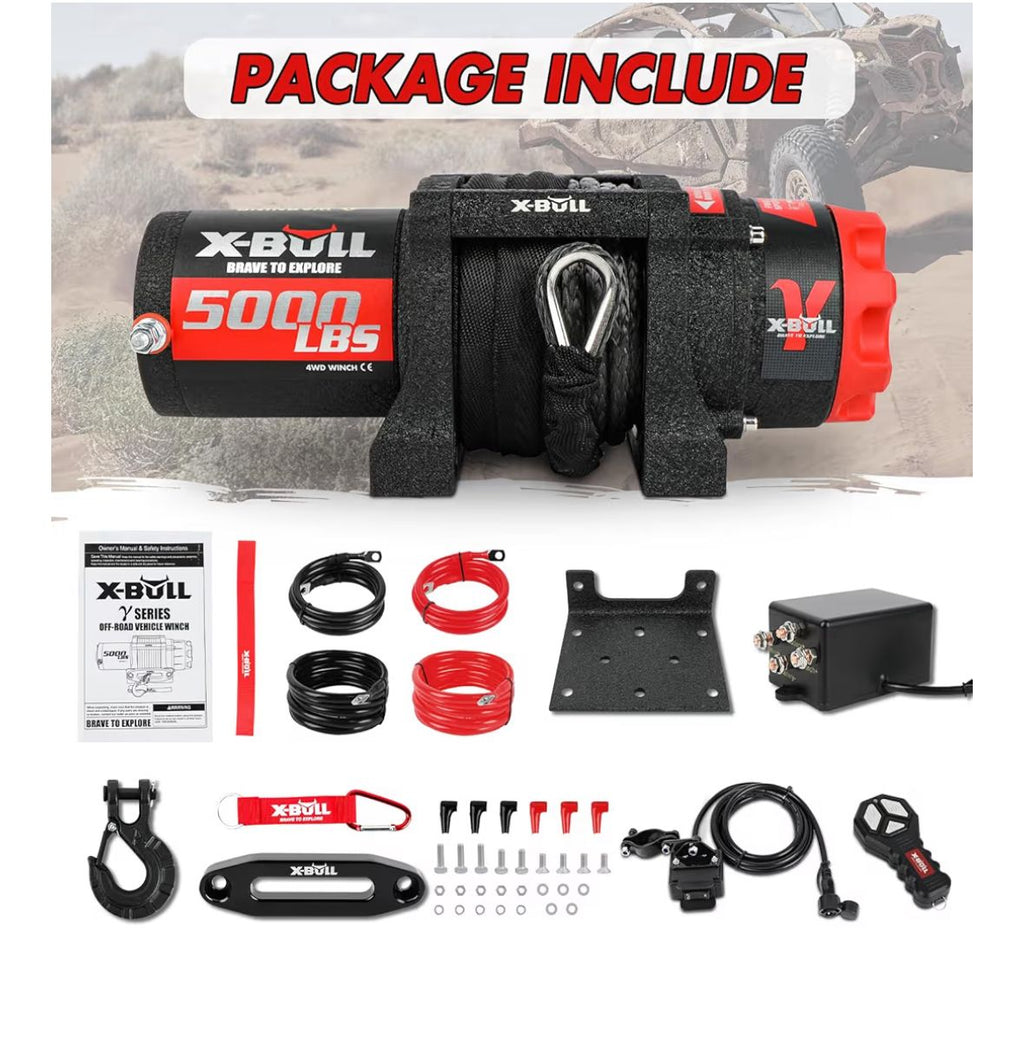Winche Eléctrico X-BULL 5000 LBS – Potencia y Confianza para Cualquier Terreno